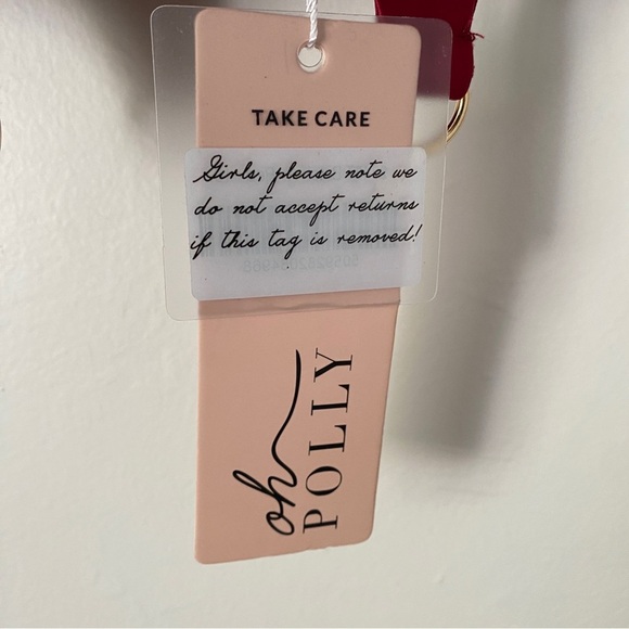 NWT Oh Polly Satin Lace Up Burgundy Corset Crop Top Zipper Closure Whimsigoth S - Picture 7 of 7